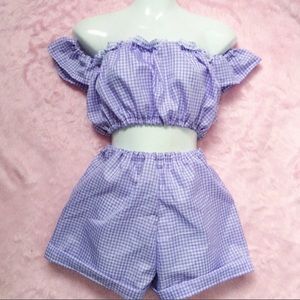 Purple Gingham Co Ord.